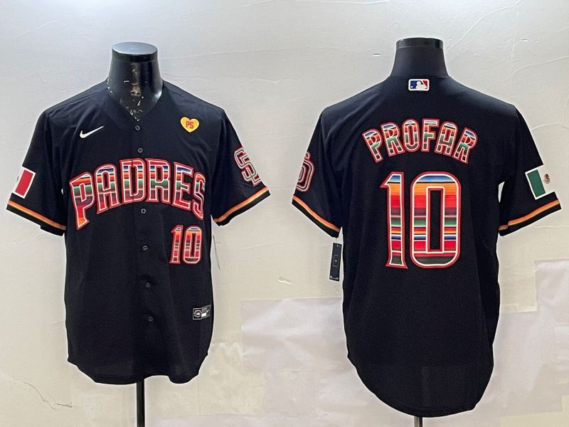 Men San Diego Padres #10 Profar Black Fashion Game 2025 Nike MLB Jersey style 2->san diego padres->MLB Jersey